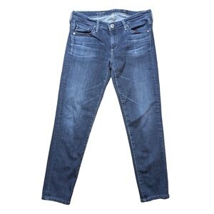 Adriano Goldschmied AG Jeans Stevie Slim Straight Capri Women's 27 Blue Low Rise